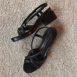 Intentionally Blank Black Strappy Platform Sandals 9 39